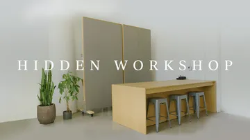 DIY Workshop with a Hidden Pegboard, Whiteboard, and Tools Preview